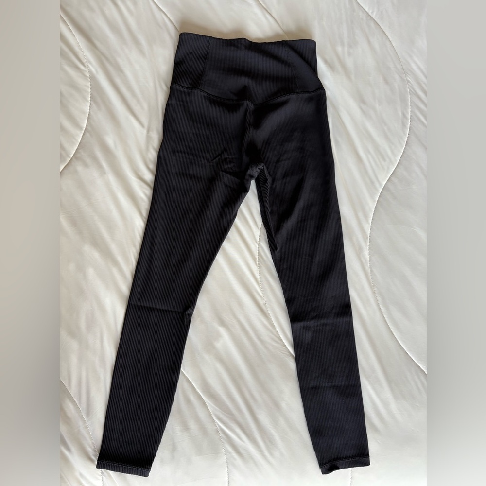 Athleta Elation Rib Tights Ribbed Black Leggings